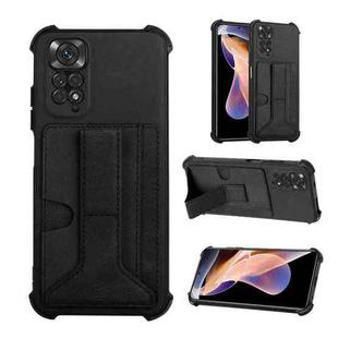 For Xiaomi Redmi Note 11 4G Global/11S Dream Holder Card Bag Shockproof Phone Case(Black)