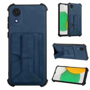For Samsung Galaxy A03 Core 2021 Dream Holder Card Bag Shockproof Phone Case(Blue)