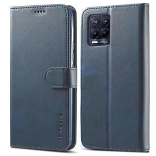 For OPPO Realme 8 5G / Realme 9 5G / Realme Q3 5G / V13 5G / Q3i 5G LC.IMEEKE Calf Texture Leather Phone Case(Blue)