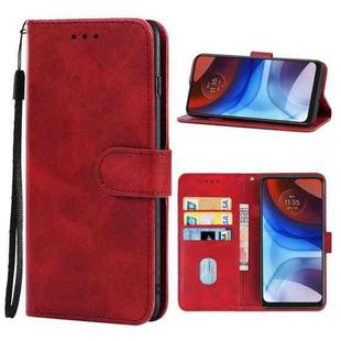 For Motorola Moto E7 Power 2021 Leather Phone Case(Red)