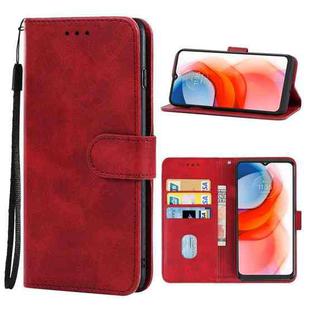 For Motorola Moto G Play 2021 Leather Phone Case(Red)