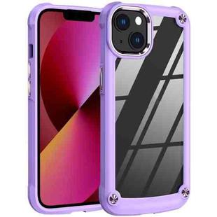 For iPhone 13 TPU + PC Lens Protection Phone Case(Purple)