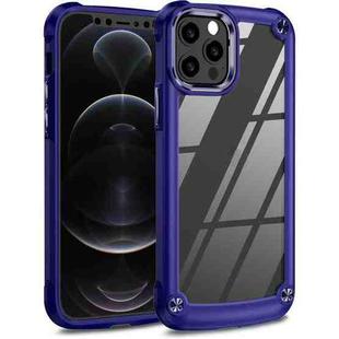 For iPhone 12 / 12 Pro TPU + PC Lens Protection Phone Case(Blue)