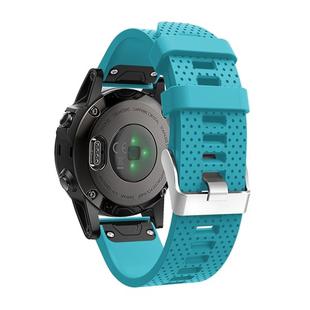 For Garmin Fenix 5S Silicone Watch Band(Official Blue)