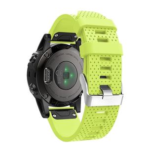 For Garmin Fenix 5S Silicone Watch Band(Lime)