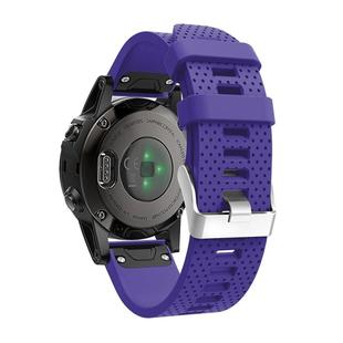 For Garmin Fenix 5S Silicone Watch Band(Purple)