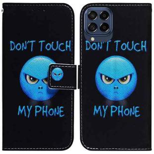 For Samsung Galaxy M33 5G Coloured Drawing Leather Phone Case(Anger)
