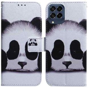 For Samsung Galaxy M53 5G Coloured Drawing Leather Phone Case(Panda)