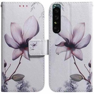 For Sony Xperia 1 IV Coloured Drawing Leather Phone Case(Magnolia Flower)