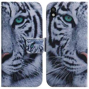 For Sony Xperia Ace III Coloured Drawing Leather Phone Case(Tiger)