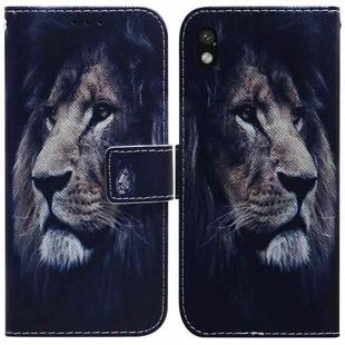 For Sony Xperia Ace III Coloured Drawing Leather Phone Case(Lion)