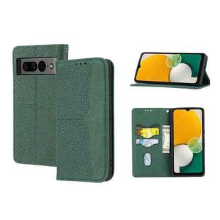 For Google Pixel 7 Pro Woven Texture Stitching Magnetic PU Leather Phone Case(Green)