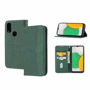 For Kyocera Android One S9 / Digno Sanga Edition Woven Texture Stitching Magnetic PU Leather Phone Case(Green)