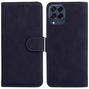 For Samsung Galaxy M33 5G Skin Feel Pure Color Flip Leather Phone Case(Black)