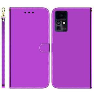 For Infinix Zero X Neo X6810 Imitated Mirror Surface Horizontal Flip Leather Phone Case(Purple)