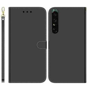 For Sony Xperia 1 IV Imitated Mirror Surface Horizontal Flip Leather Phone Case(Black)