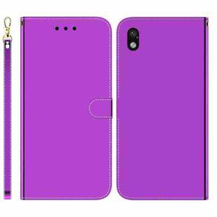 For Sony Xperia Ace III Imitated Mirror Surface Horizontal Flip Leather Phone Case(Purple)