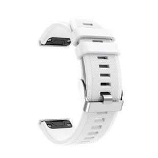 For Garmin Fenix 5 Silicone Watch Band(White)