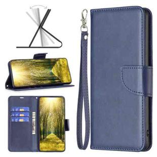 For Infinix Note 11 Pro Lambskin Texture Pure Color Flip Leather Phone Case(Blue)