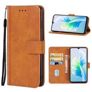 For vivo V23e Leather Phone Case(Brown)