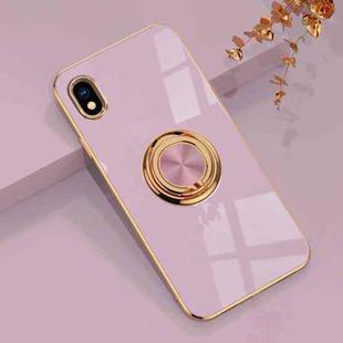 For Sony Xperia ACE III 6D Electroplating Full Coverage Silicone Protective Case with Magnetic Ring Holder(Light Purple)