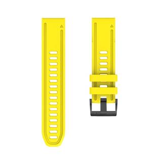 For Garmin Fenix 6S / Fenix 7S Quick Release Silicone Watch Band(Yellow)