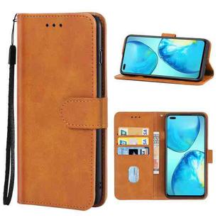 For Infinix Note 8 Leather Phone Case(Brown)