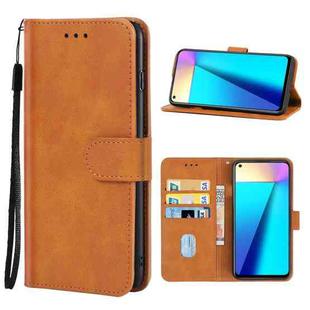 For Infinix Note 7 Leather Phone Case(Brown)