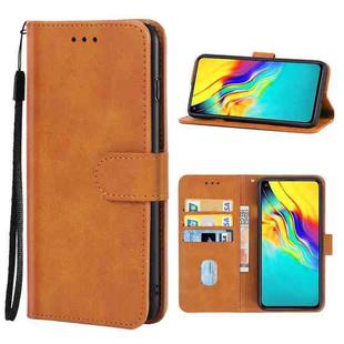 For Infinix Hot 9 Pro Leather Phone Case(Brown)
