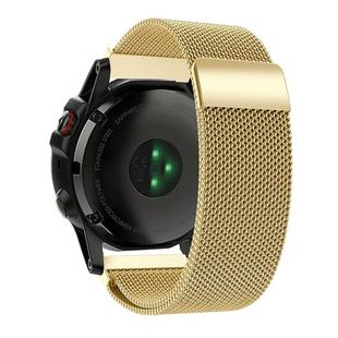 For Garmin Fenix 6X / Fenix 7X (Not Quick Release) 26MM Milanese Watch Band(Golden)
