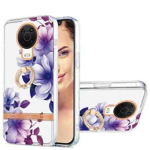 For Nokia G20 / G10 Ring IMD Flowers TPU Phone Case(Purple Begonia)