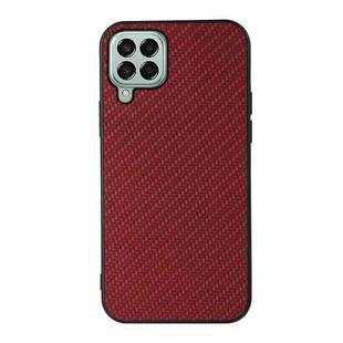 For Samsung Galaxy M33 5G Carbon Fiber Texture Shockproof Case(Red)