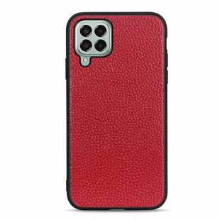 For Samsung Galaxy M33 5G Litchi Texture Genuine Leather Phone Case(Red)