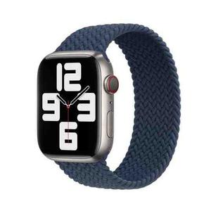 165mm Nylon Braided Watch Band For Apple Watch Ultra 49mm / Series 8&7 45mm / SE 2&6&SE&5&4 44mm / 3&2&1 42mm(Dark Blue)