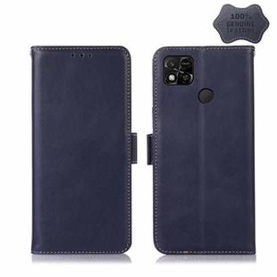For Xiaomi Redmi 10A / 9C Crazy Horse Top Layer Cowhide Leather Phone Case(Blue)