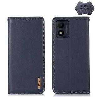 For Alcatel 1B 2022 KHAZNEH Nappa Top Layer Cowhide Leather Phone Case(Blue)