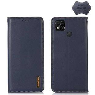 For Xiaomi Redmi 10A / 9C KHAZNEH Nappa Top Layer Cowhide Leather Phone Case(Blue)