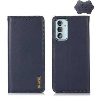 For Samsung Galaxy F23 5G / M23 KHAZNEH Nappa Top Layer Cowhide Leather Phone Case(Blue)