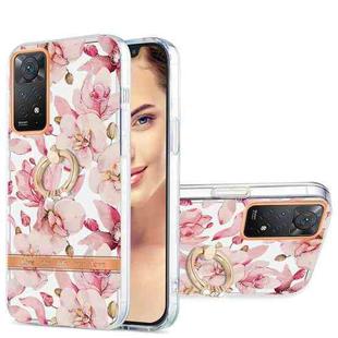 For Xiaomi Redmi Note 11 Pro 5G / 4G Global Ring IMD Flowers TPU Phone Case(Pink Gardenia)