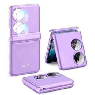 For Huawei P50 Pocket GKK Magnetic Hinge Full Coverage Phone Case(Purple)