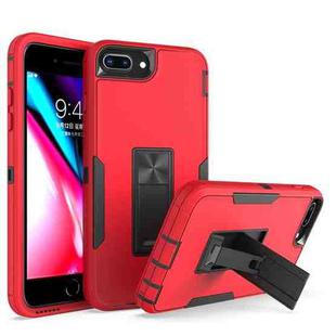 Magnetic Holder Phone Case For iPhone 8 Plus / 7 Plus(Red + Black)