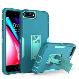 Magnetic Holder Phone Case For iPhone 8 Plus / 7 Plus(Lake Blue + Blue-green)