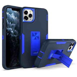 For iPhone 12 Pro Max Magnetic Holder Phone Case(Sapphire Blue + Dark Blue)