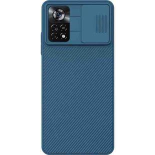 For Xiaomi Poco X4 Pro 5G NILLKIN Black Mirror Series Camshield PC Phone Case(Blue)