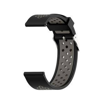 For Garmin Forerunner 245 Two-tone Strap(Black + Ash)