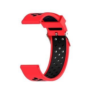 For Garmin Forerunner 245 Two-tone Strap(Red + Black)