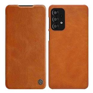For Samsung Galaxy A13 4G NILLKIN QIN Series Crazy Horse Texture Leather Case(Brown)