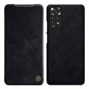 For Xiaomi Redmi Note 11 Global NILLKIN QIN Series Crazy Horse Texture Leather Case(Black)