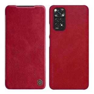 For Xiaomi Redmi Note 11 Global NILLKIN QIN Series Crazy Horse Texture Leather Case(Red)