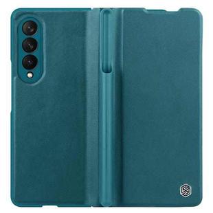 For Samsung Galaxy Z Fold3 / W22 5G NILLKIN QIN Series Crazy Horse Texture Leather Case(Blue)